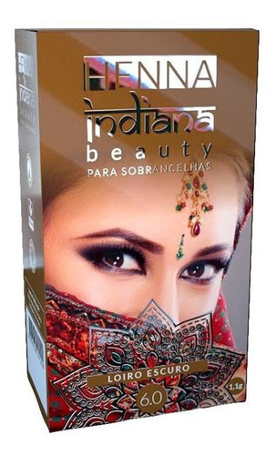 Henna Indiana Beauty Para Sobrancelhas Profissional Designer Cor Loiro Escuro