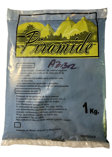 Pigmento Azul Y Verde Cemento 1kg Piramide 