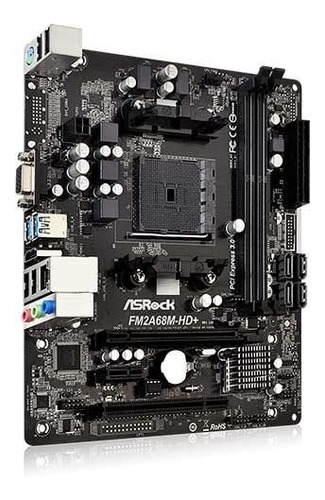 Placa Mãe Asrock Fm2a68m-hd+ R2.0 Ddr3 Fm2+ / Fm2