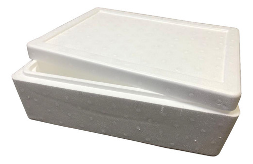 Caixa De Isopor P/ Alimento Pescado 7kg Isoterm (2 Unds) Cor Branco