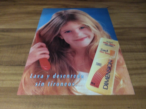 (pe274) Publicidad Shampoo Dimension 2 En 1 (Usado)