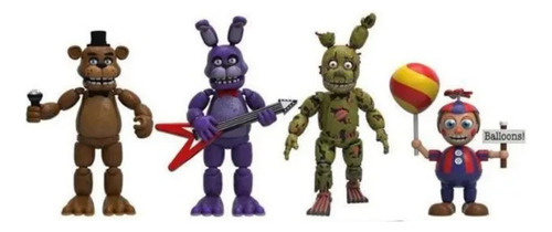 Figuras De Acción Fnaf Fazbear 4 Pzas.