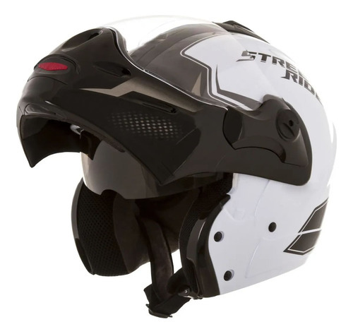 Capacete Moto Robocop Mixs Captiva Street Rider Com Óculos Cor Branco Tamanho do capacete 56
