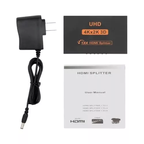 Multiplicador Hdmi Splitter 1 Entrada 2 Salidas 4k 1080p 3d