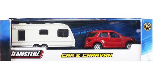 Auto Car Y Caravan Rojo A Friccion Teamsterz Wabro