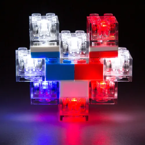 Bloques De Construcción Iluminados, Juego De 8 Unidades, Scs