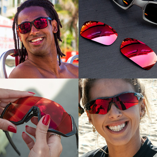 Lentes Para Flak 2.0 - Hidrofóbica Cor Dark Ruby
