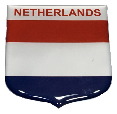 Adesivo Resinado Em Escudo Da Bandeira Da Holanda
