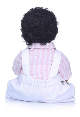 Muñeca Afroamericana Reborn De Silicona De 20 Pulgadas Para