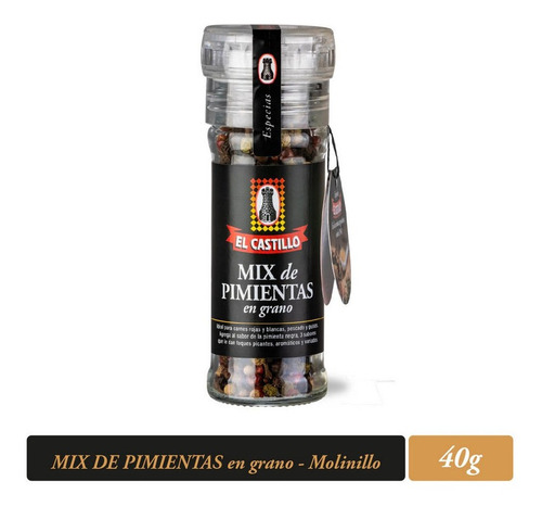 Pimienta Mix En Grano  El Castillo  Molinillos De 40 Grs