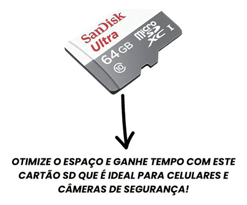 Cartão Memória Micro SD 64GB Classe 10 Ultra Envio Imediato