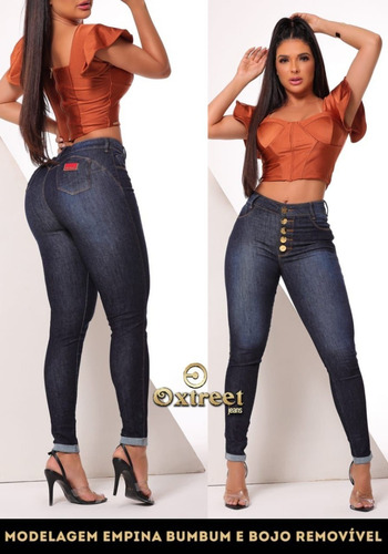 Imagem 3 de 4 de Calça Oxtreet Jeans Feminina C/ Bojo Lançamento Original 7