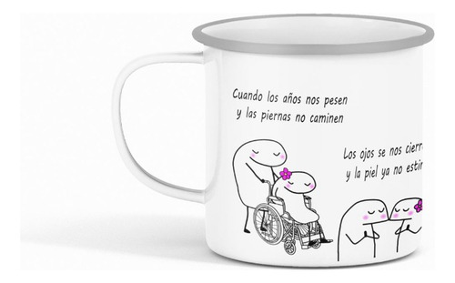 Taza Lechero Enlozado Flork Maluma Amor De Mi Vida - Admv
