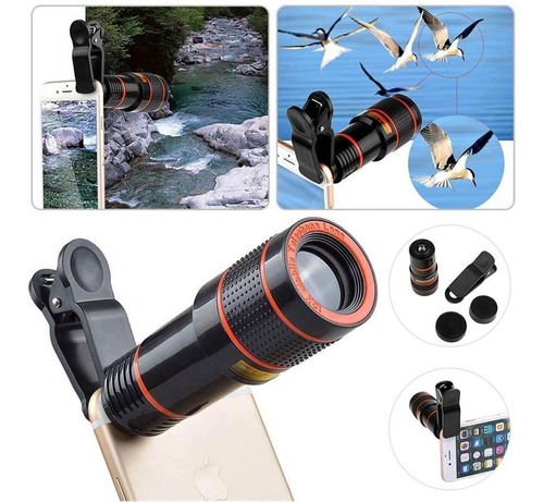 Kit Super Luneta Lente Zoom Celular Universal + Mini Tripé