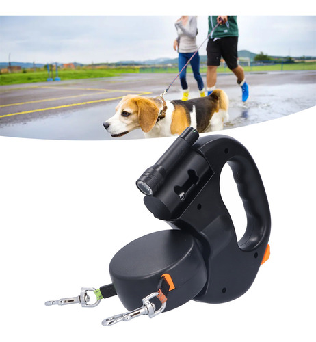 Correa Doble Retráctil Para Perros Automática Mascota 1 Remo