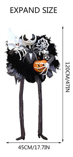 Porta Da Frente Da Guirlanda De Halloween De Jack Wreath