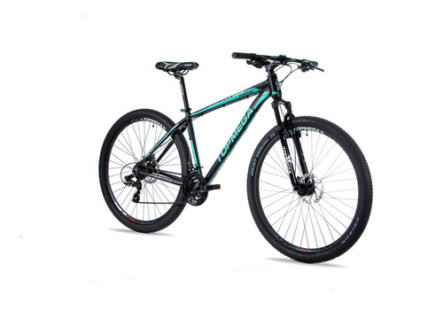 Mountain bike TopMega Sunshine R29 M 21v frenos de disco mecánico cambios Shimano Tourney TZ31 y Shimano Tourney color celeste