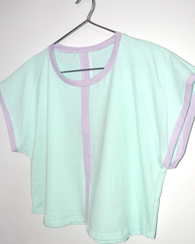 Remera Remeron Top Algodon Combinado Pastel Tumblr