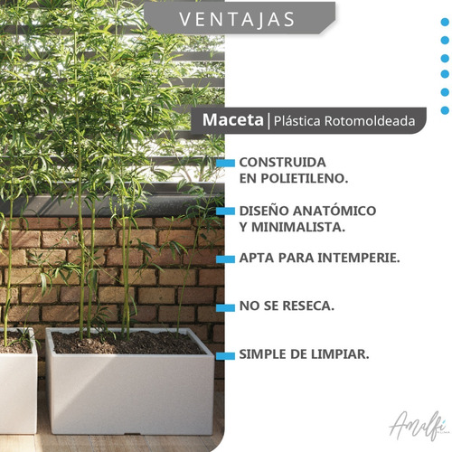 Maceta Plástica Rotomoldeada Jardinera N 60 Moderna Amalfi