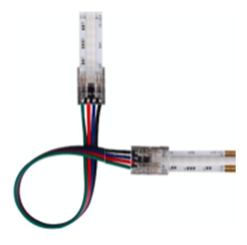 Conector Con Cable 15cm Conexión Extensión Cinta a Cinta Tiras Led Cob Pcb Rgb 10mm Demasled X1