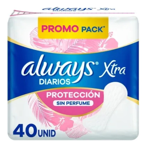 Always Protectores Diarios X40 U Sin Perfume 