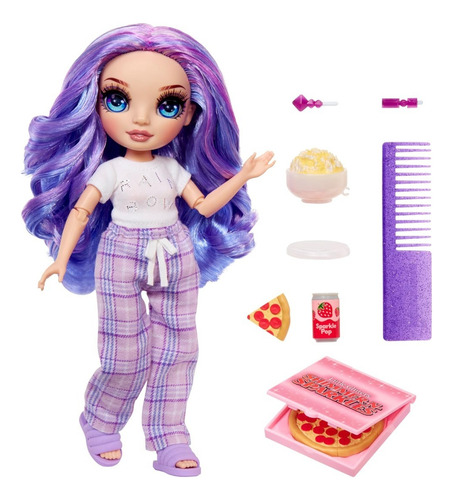 Muñecas Rainbow High Junior Pijama Party Violet 120360 Wabro