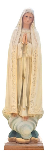 Nossa Senhora De Fátima, Resina, 120cm, Cor Nova Com Coroa