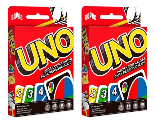 5 Baralhos De Cartas Jogo Uno Original Mattel Copag