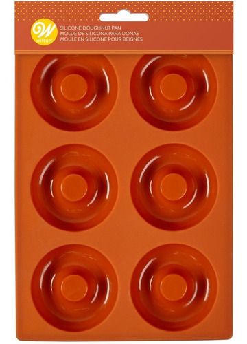 Molde Silicón Para Donas 8.2cm De Diámetro Wilton 2105-4360 Color Naranja