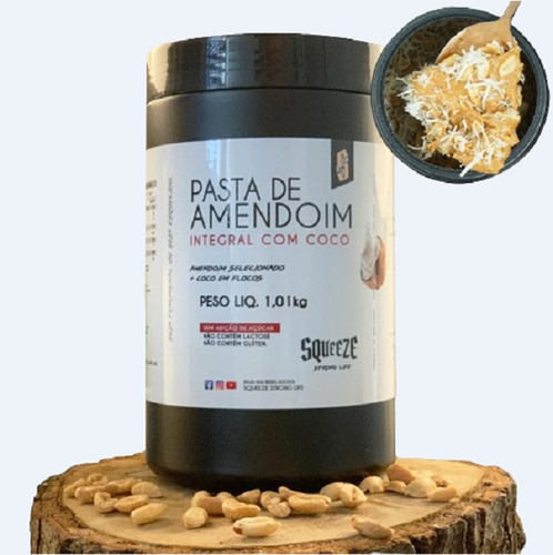 Pasta De Amendoim Integral E Coco 1,01kg Squeeze Zero Açúcar Coco