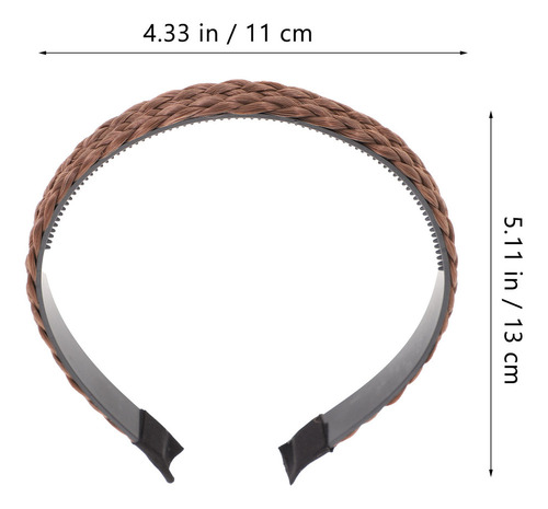 Diadema Trenzada De Color Café Claro Para Mujeres Y Niñas, C
