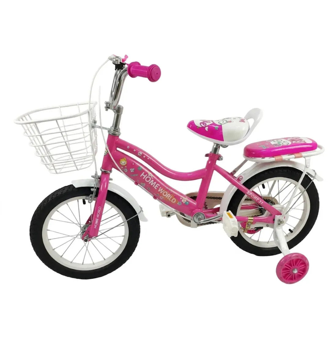 Bicicleta Rodado 16 Con Rueditas Rosa