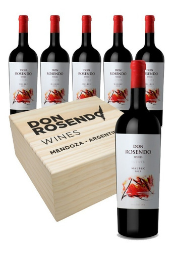 Caja De Vino Regalo Don Rosendo Estate 750cc X6