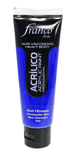 Acrílico Profesional Azul Ultramar Tubo X 100 Cc Franco Arte