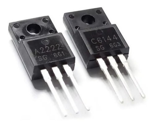 Par De Transistor 2sa2222 2sc6144 A2222 C6144 A-220f Nuevos