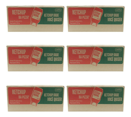 Ketchup Cepêra Sachê Kit Com 1050 Sachês De 7g
