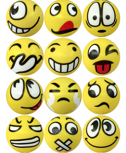 Pelota Antiestrés Emoticones X 12