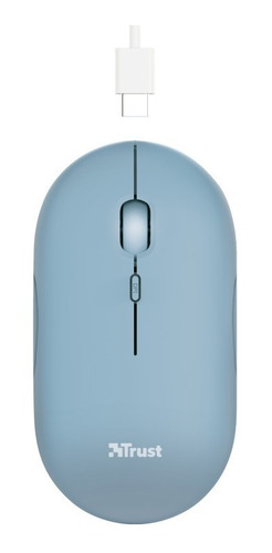 Imagen 4 de 5 de Mouse Inalámbrico Bluetooth Trust Puck Azul Recargable