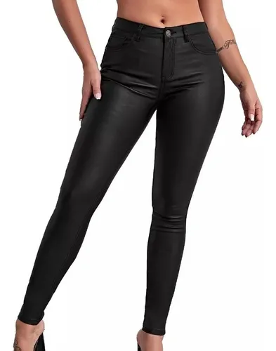 Pantalon de cuero mujer tiro alto sale