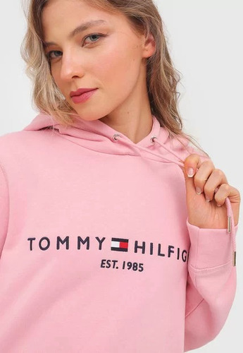 Polerón Tommy Hilfiger Rosa - Calce Regular Mujer