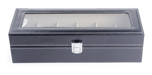 High-end 6 Slots Pu Relógio De Couro Exibição Caixa Presente