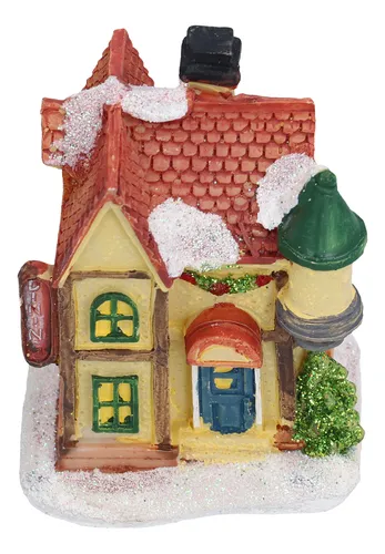 comprar Casas De Pueblo Con Escena Navideña De Resina Con Led Cálido