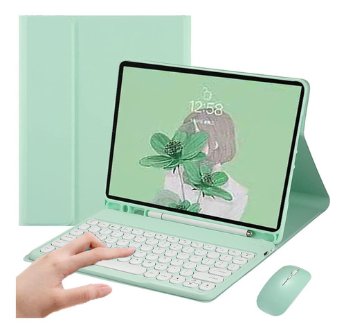 Funda C/teclado Pboyiqis Para iPad Mini 6g 2021 8.3in Verde