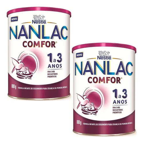 Kit 2 Leite Fórmula Infantil Nestlé Comfor 800g Nanlac