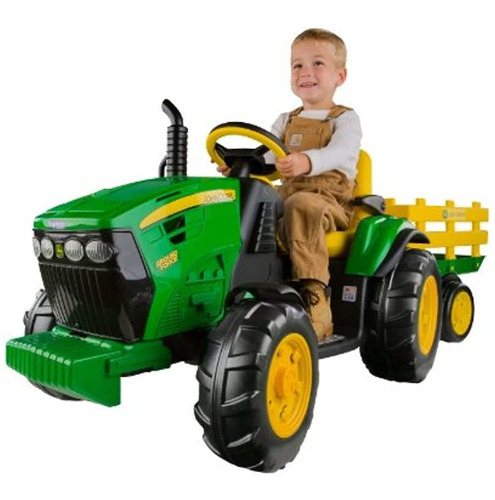 Peg Perego John Deere Ground Force Tractor Con Remolque