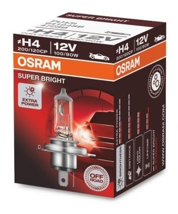 Imagen 8 de 9 de Lampara Osram H4 - Super Bright Premium 12v 100/90w