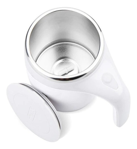 Caneca Mixer Copo Misturador Automática Inox Elétrica Cor Branco