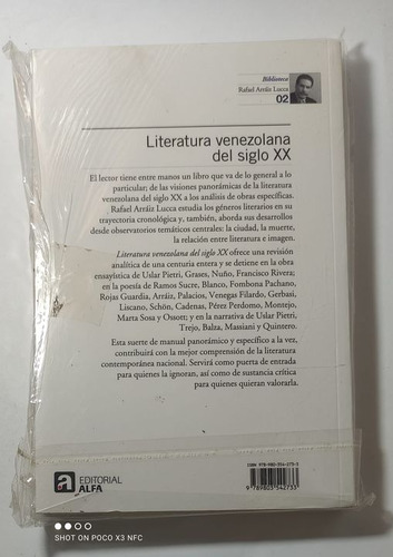 Literatura Venezolana Del Siglo X X ..