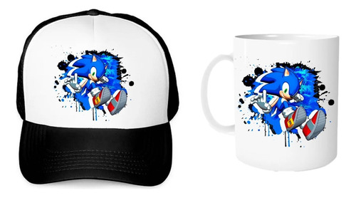 Gorra Unisex De Malla Y Taza 11oz Sonic