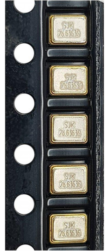 Kit 5 Un Cristal Oscilador Sjk 28.6363 28mhz Smd Sjk28.63636